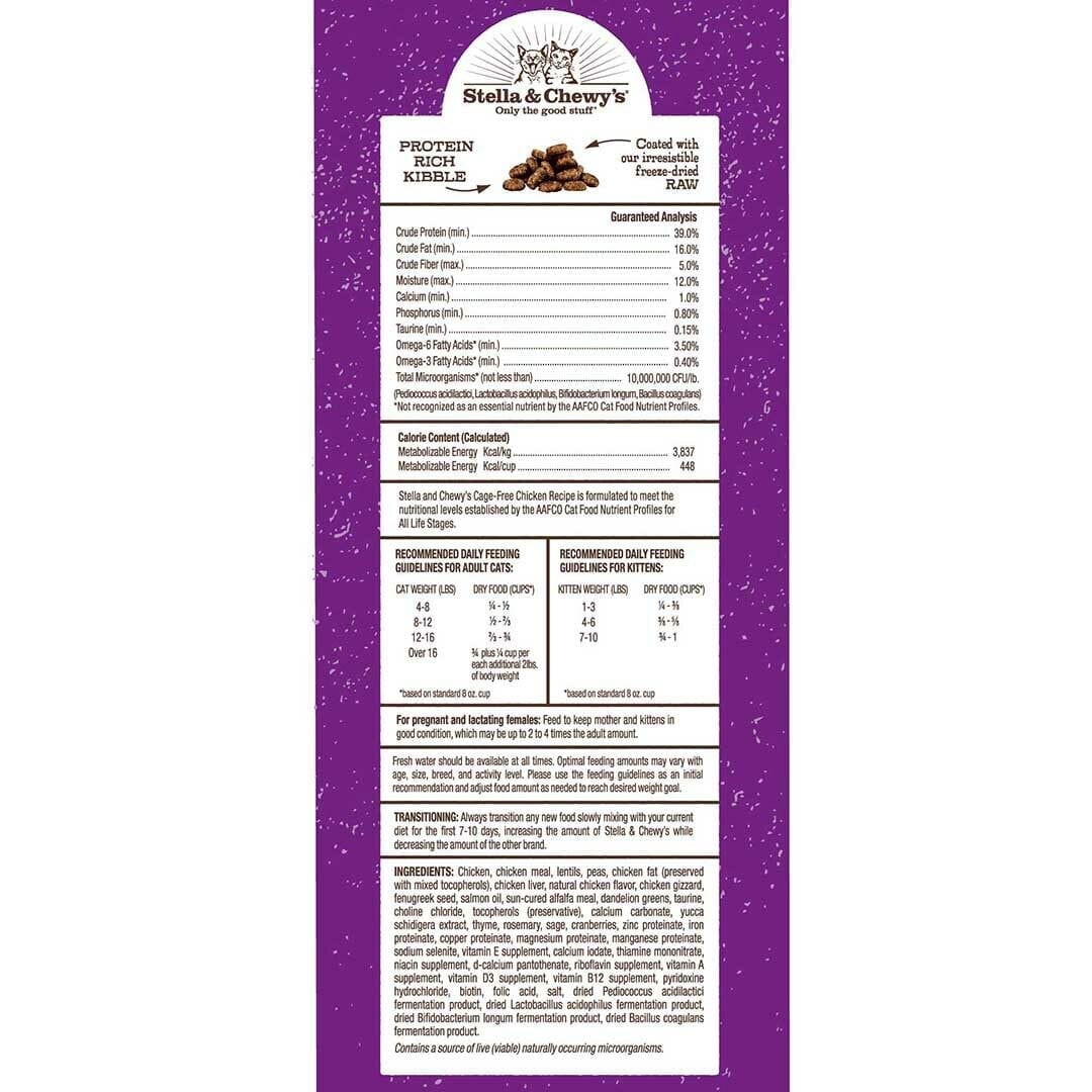 Stella & Chewy's | Dry Cat Food | Pet Store Toronto | ARMOR THE POOCH | Raw Coated Kibble Cage | Free Chicken Recipe (Dry Cat Food)
